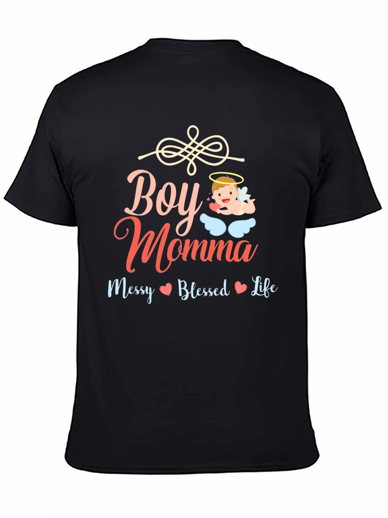 Boy Momma Messy Blessed Life Graphic Tee