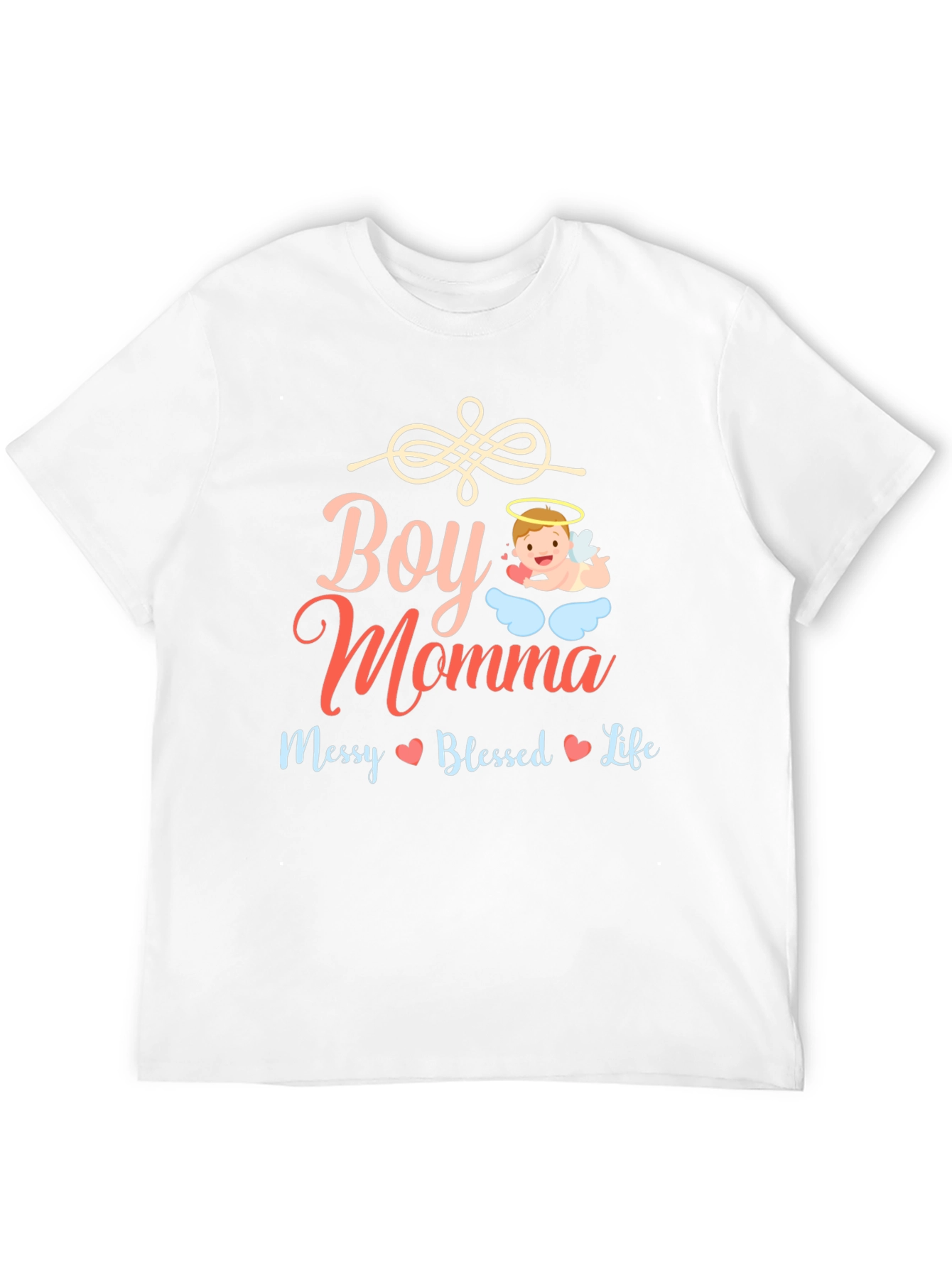 Boy Momma Messy Blessed Life Graphic Tee