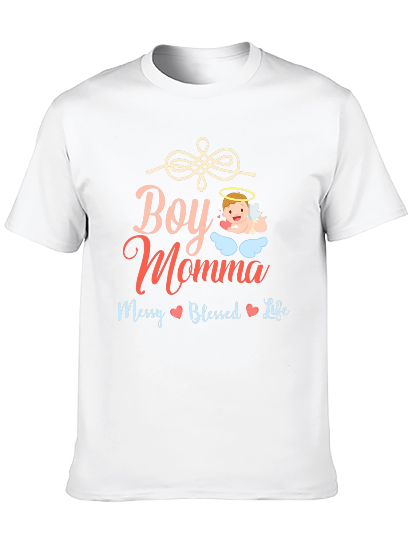 Boy Momma Messy Blessed Life Graphic Tee
