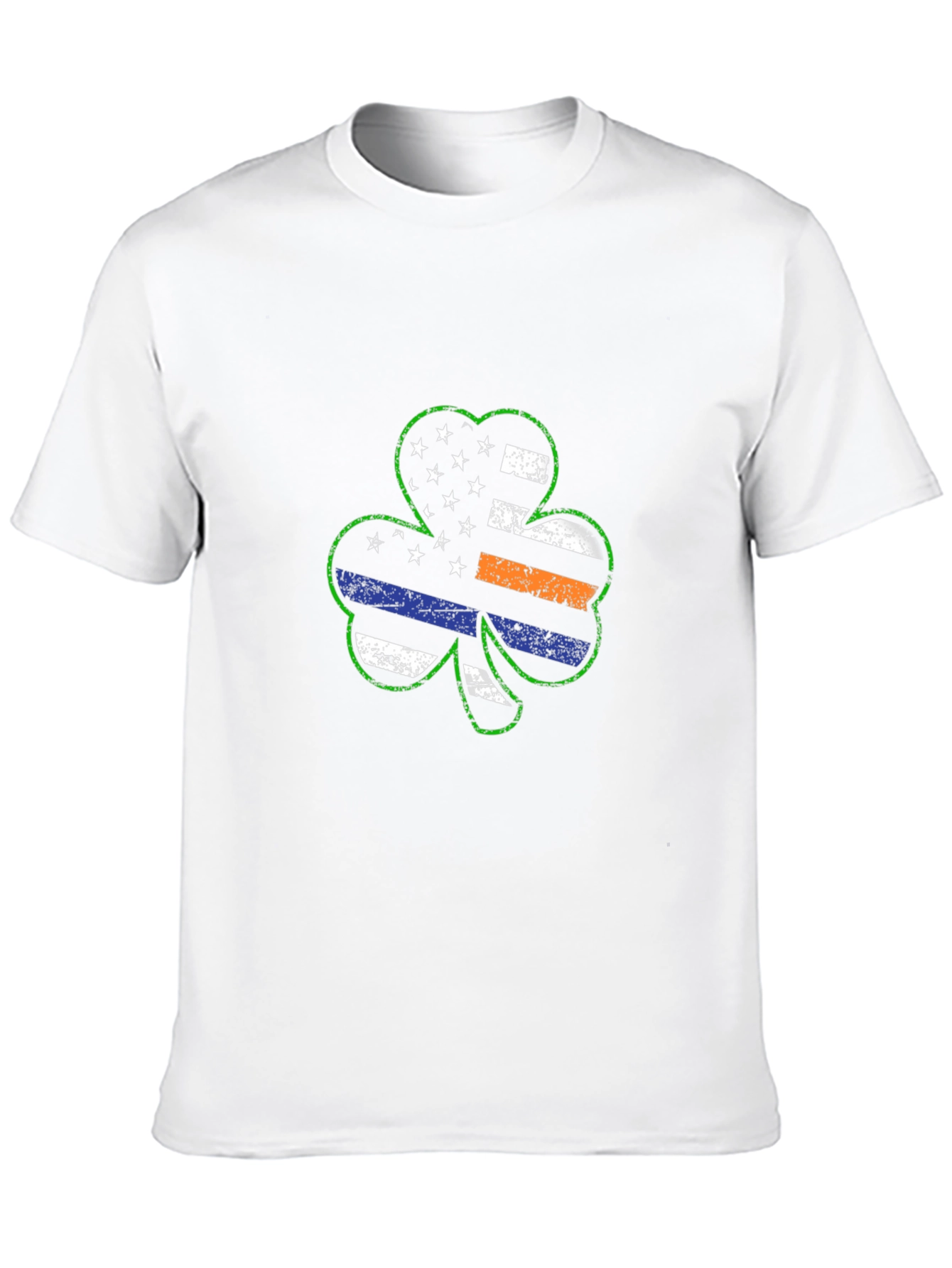 Shamrock American Flag Thin Line Graphic Tee