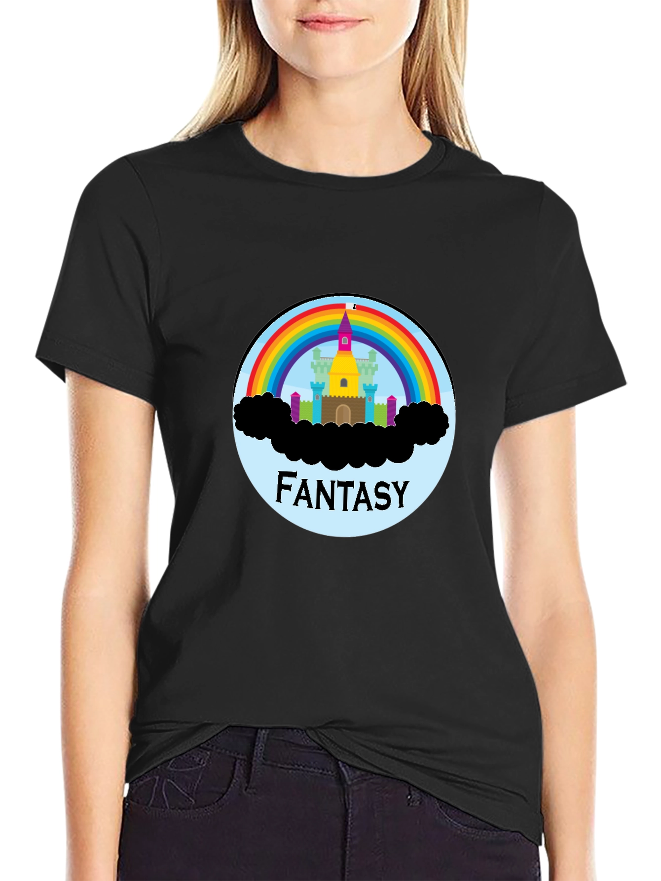 Fantasy Rainbow Castle Graphic Tee