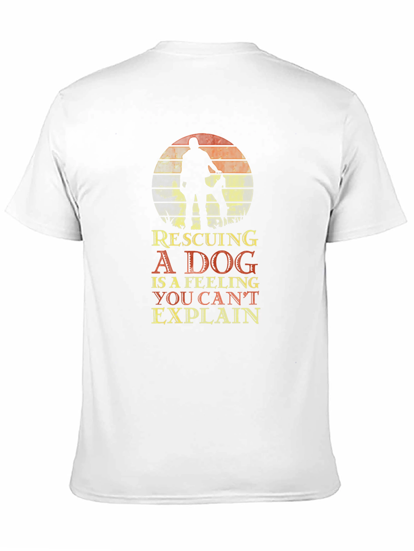Rescuing a Dog Graphic Tee Unisex Black T-Shirt