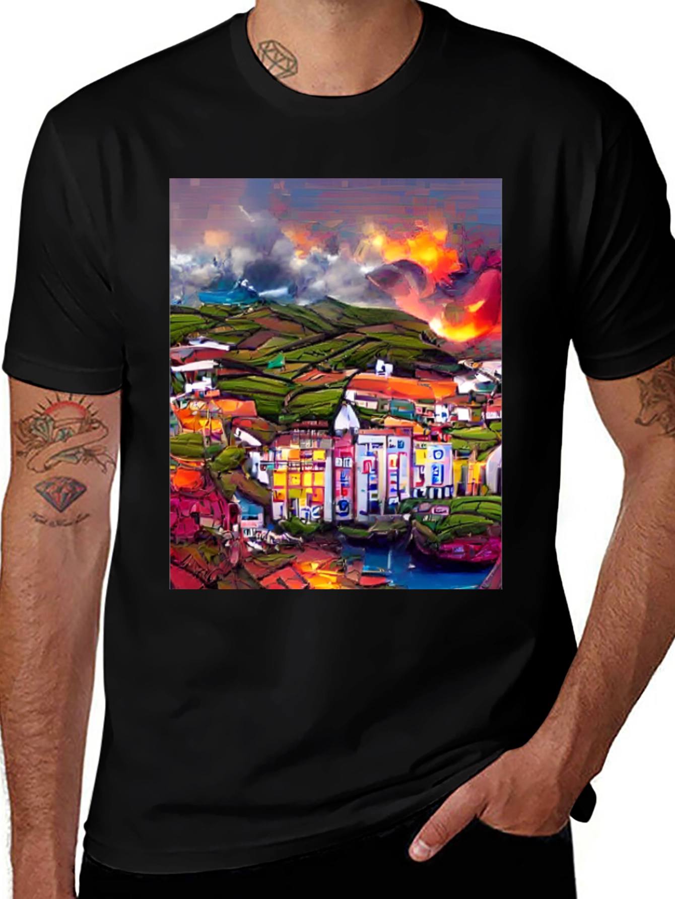 Vibrant Townscape Tee