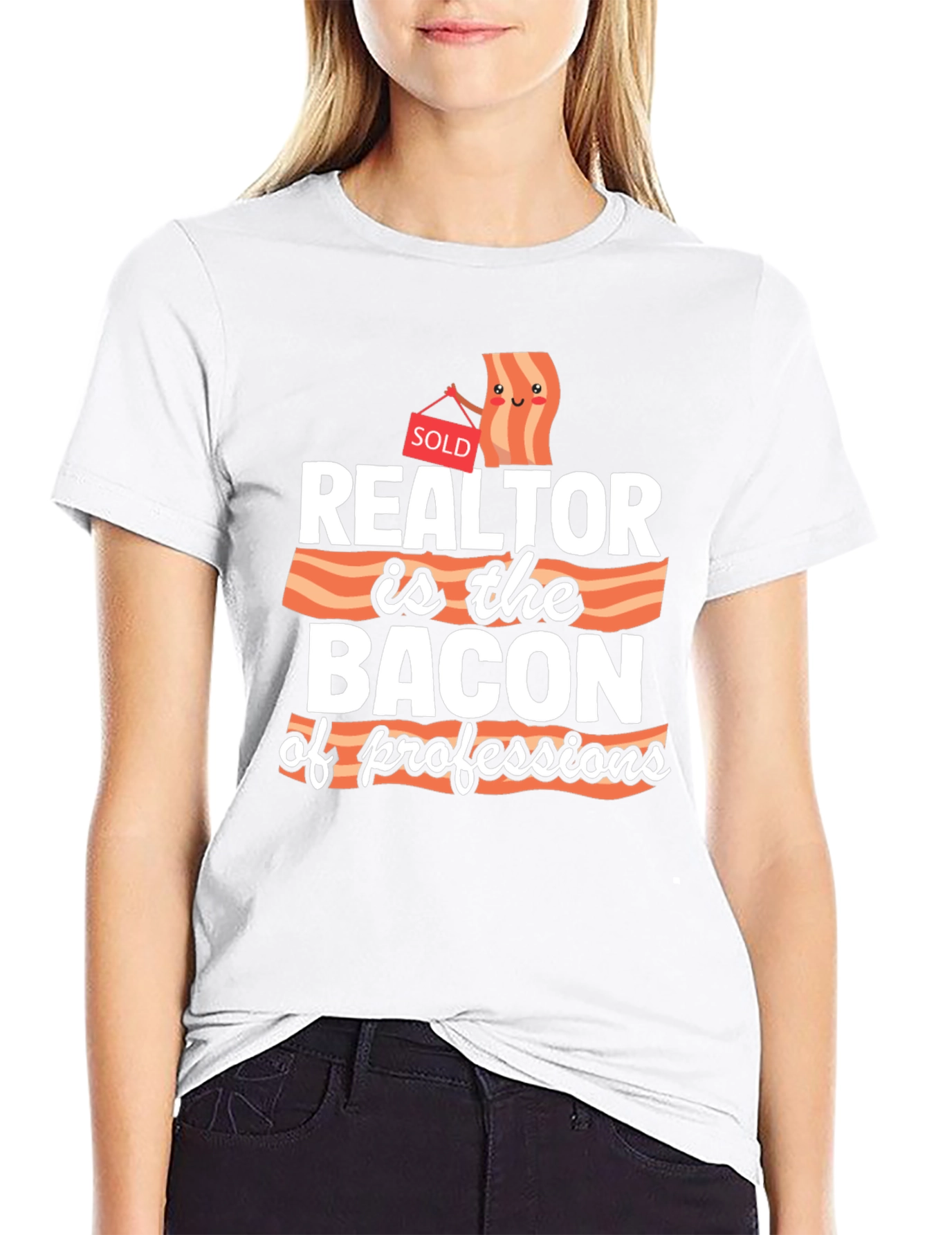 Realtor Bacon of Professions Graphic T-Shirt