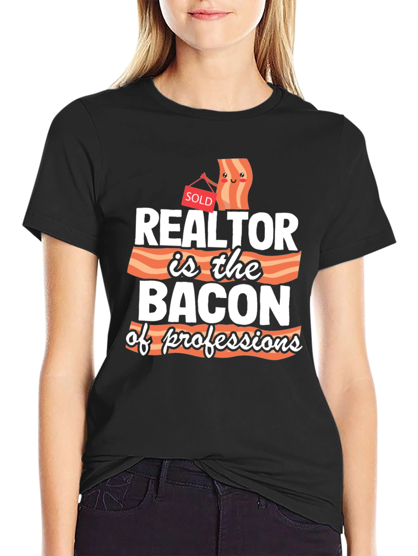 Realtor Bacon of Professions Graphic T-Shirt