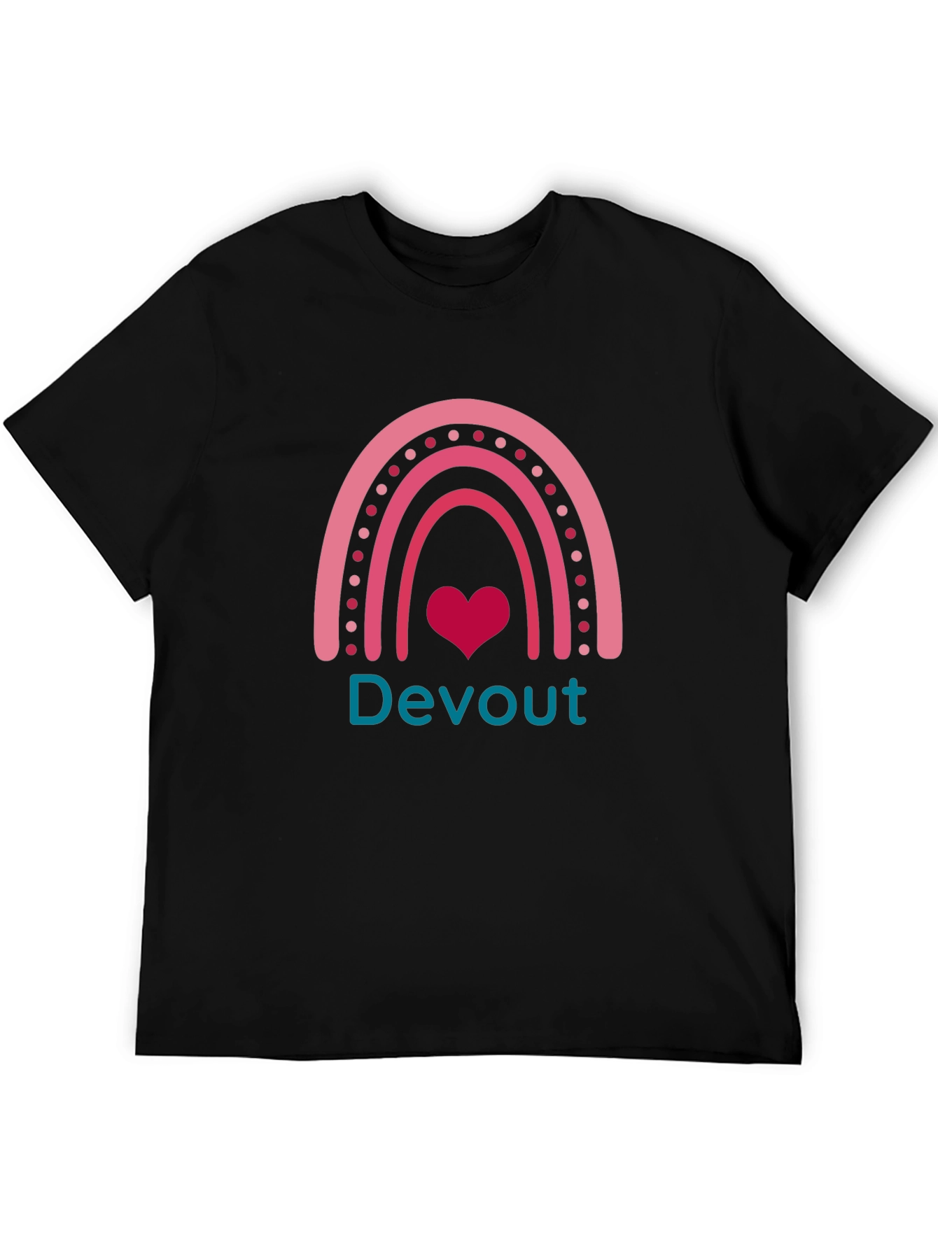 Devout Rainbow Heart Tee - Mens Graphic T-Shirt