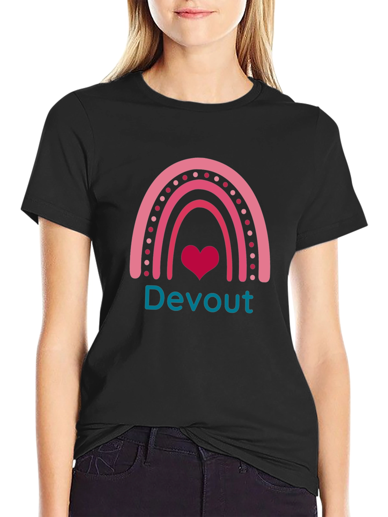 Devout Rainbow Heart Tee - Mens Graphic T-Shirt
