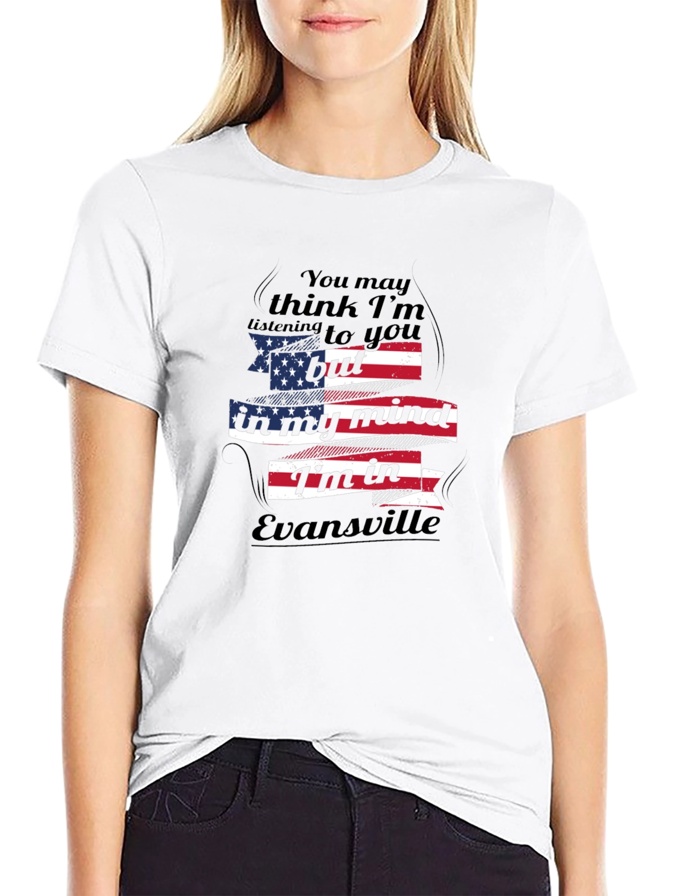 Evansville Mind USA Flag T-Shirt
