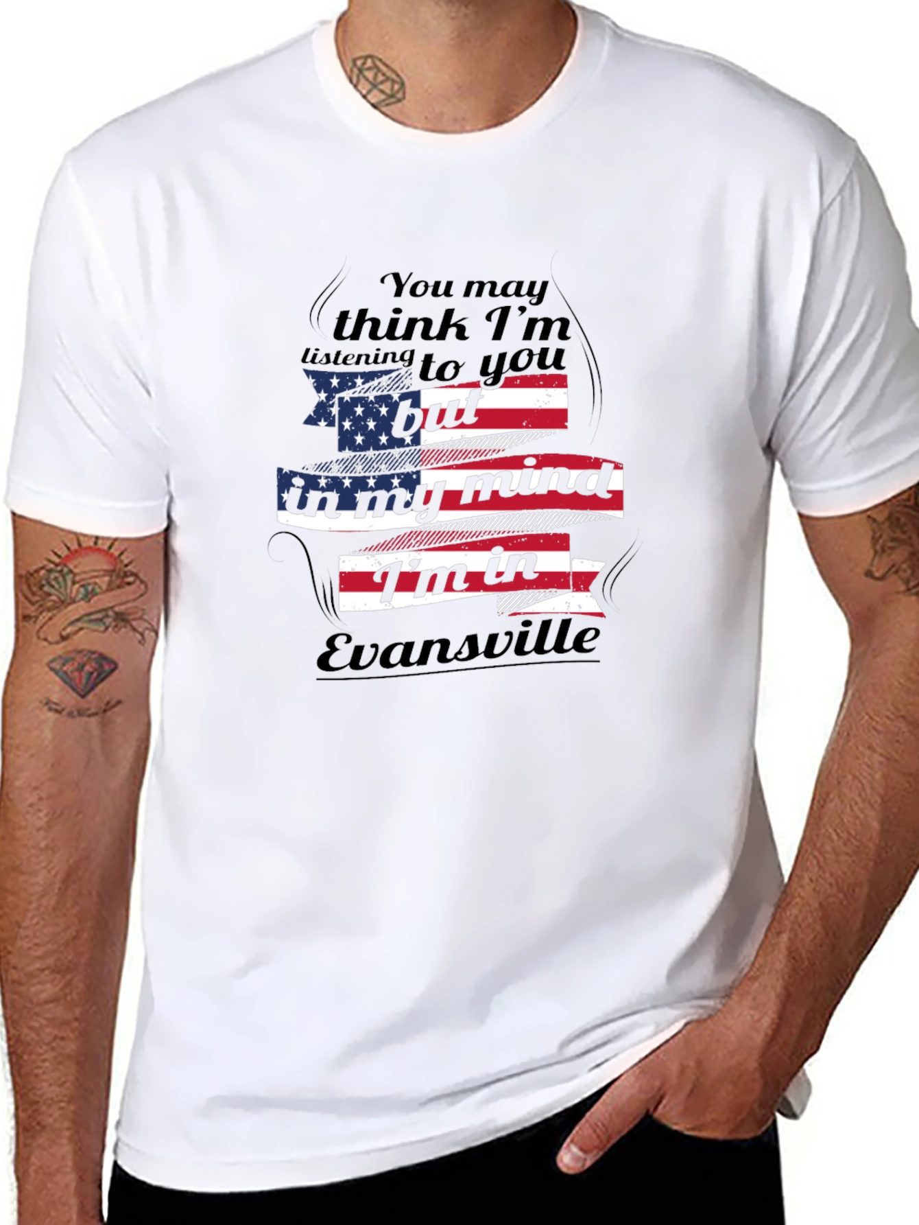 Evansville Mind USA Flag T-Shirt