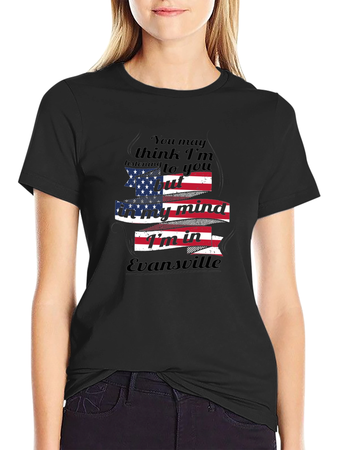 Evansville Mind USA Flag T-Shirt