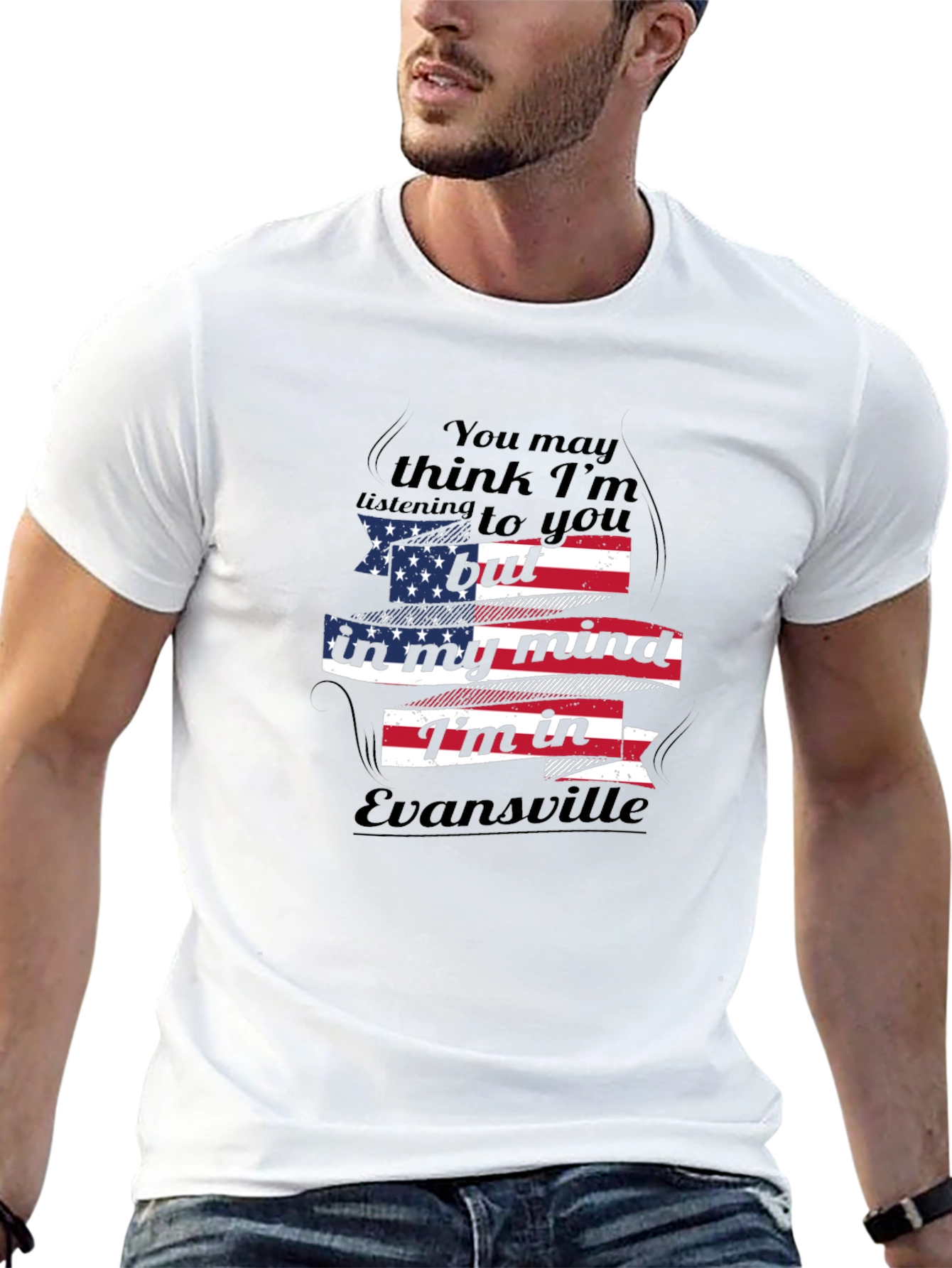 Evansville Mind USA Flag T-Shirt