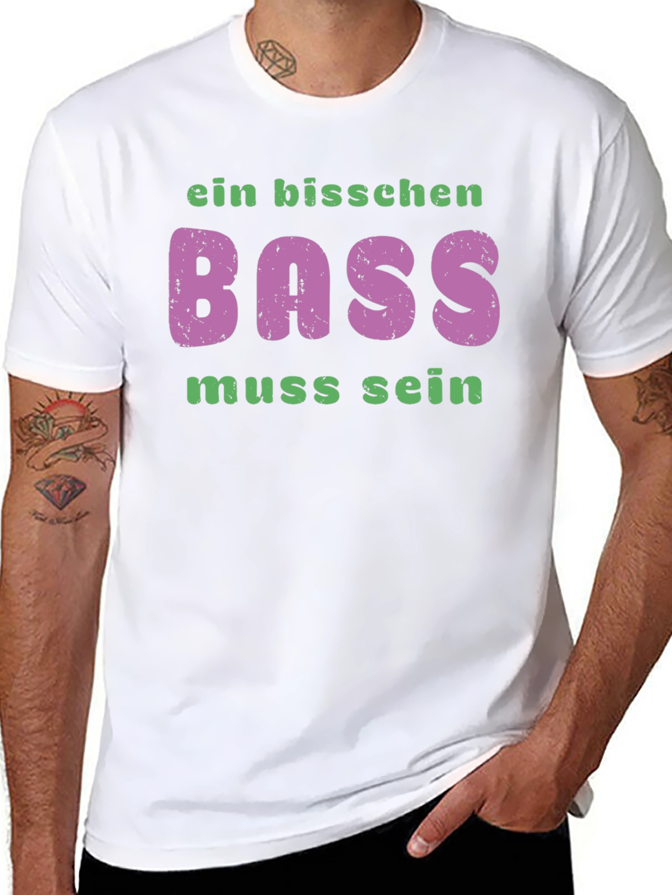 Ein Bisschen Bass Muss Sein Black T-Shirt