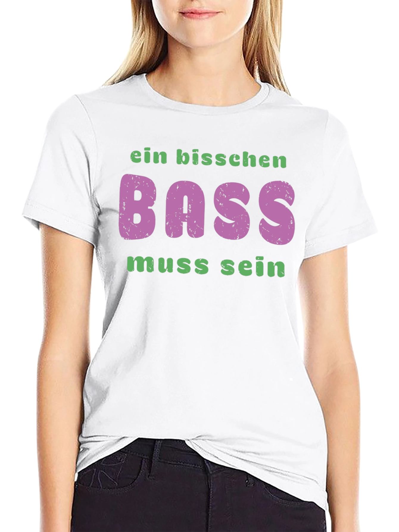 Ein Bisschen Bass Muss Sein Black T-Shirt
