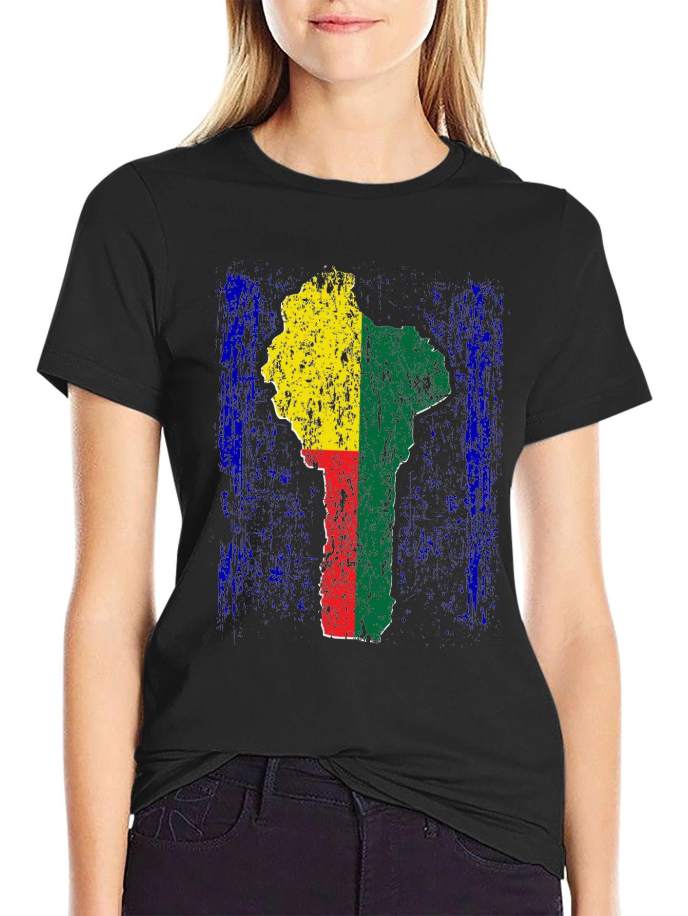 Benin Flag T-Shirt - Africa Map Graphic Tee