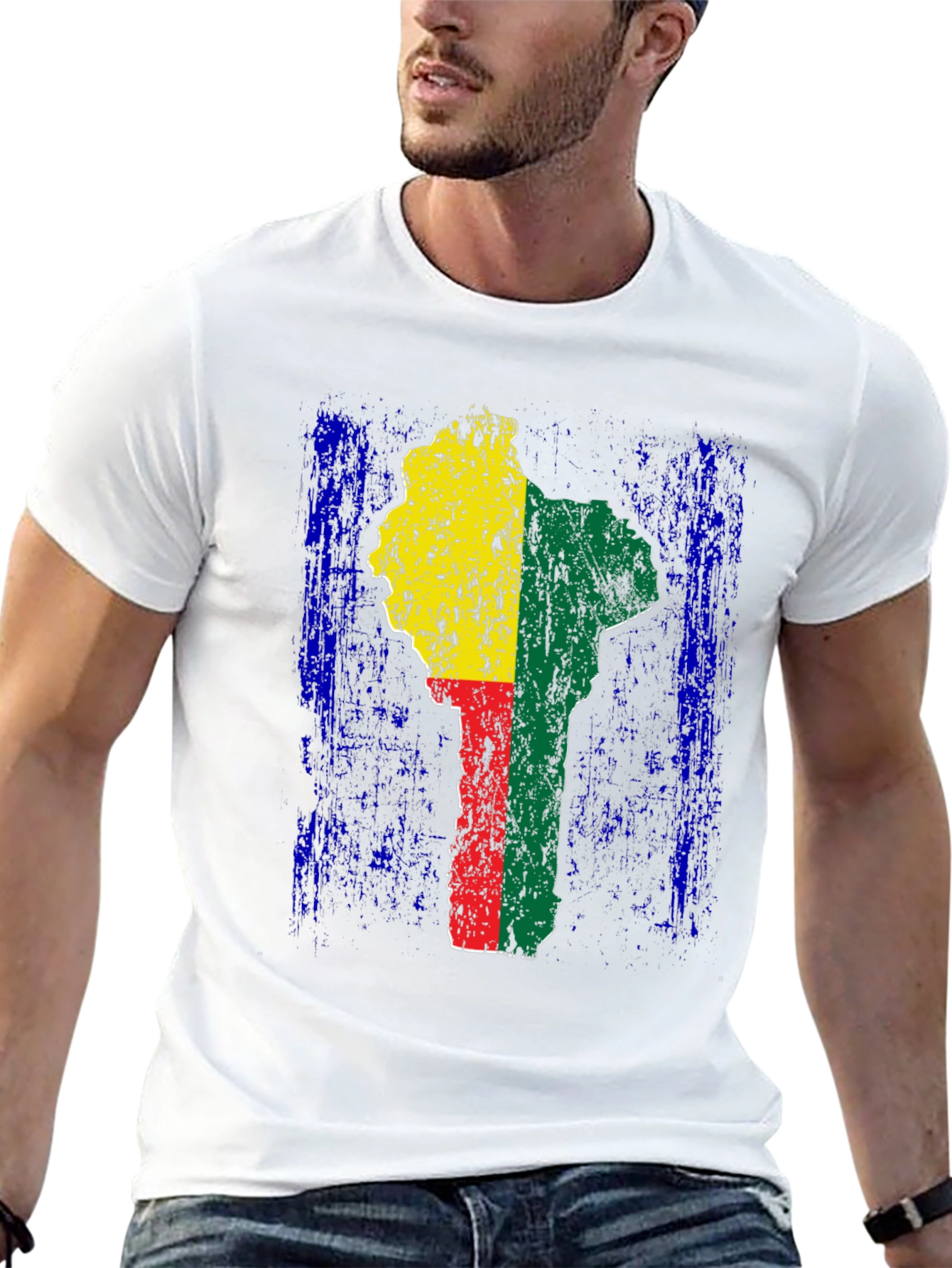 Benin Flag T-Shirt - Africa Map Graphic Tee