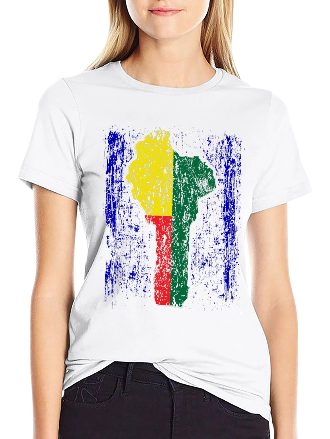 Benin Flag T-Shirt - Africa Map Graphic Tee