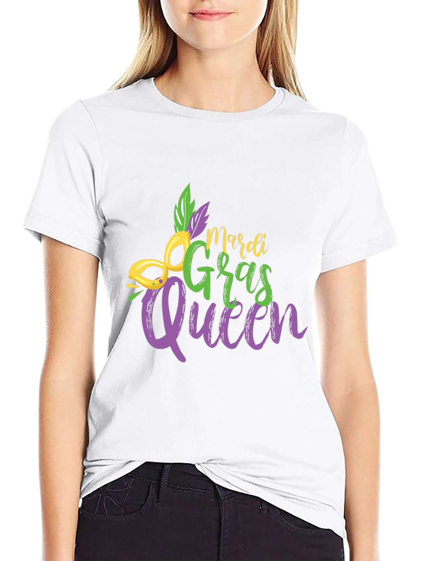 Mardi Gras Queen Black T-Shirt