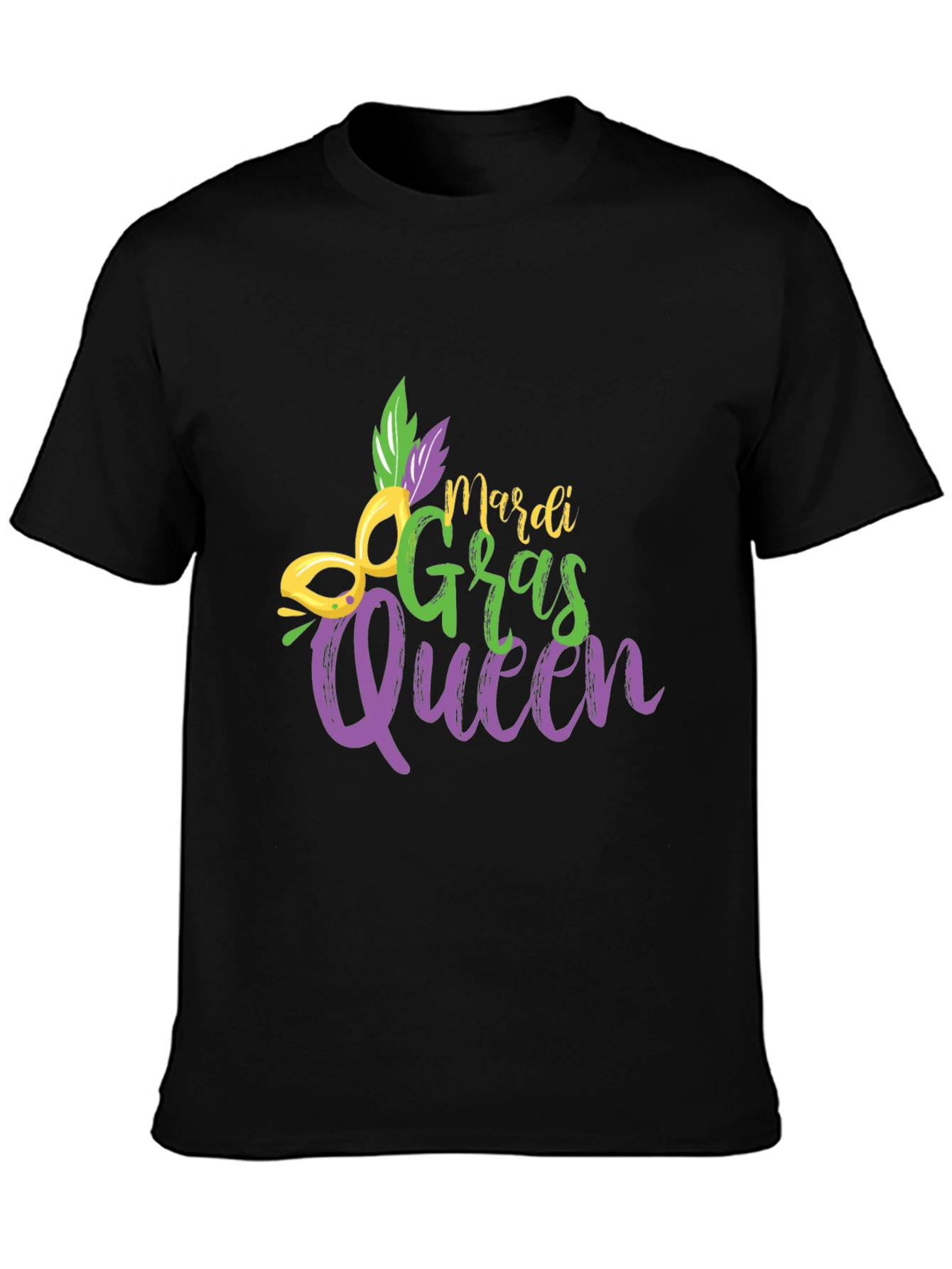 Mardi Gras Queen Black T-Shirt