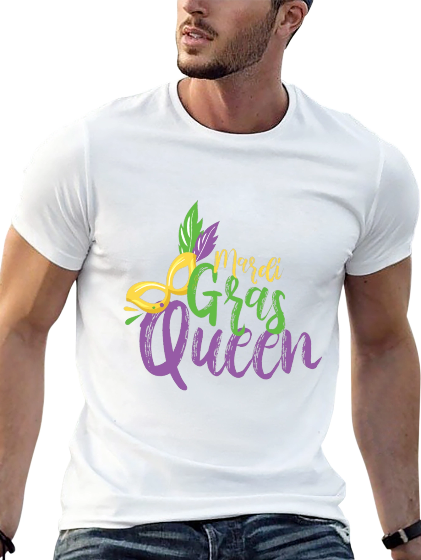 Mardi Gras Queen Black T-Shirt