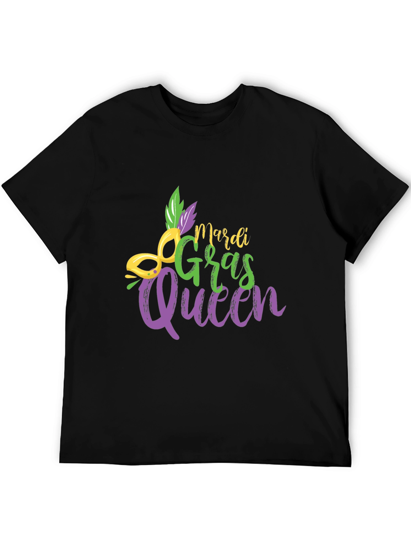 Mardi Gras Queen Black T-Shirt