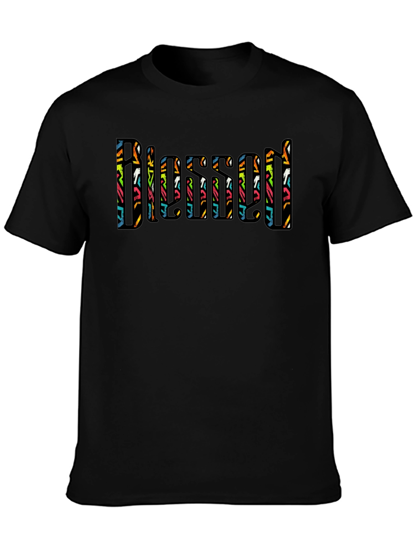 Blessed Graphic T-Shirt - Stylish Black Tee