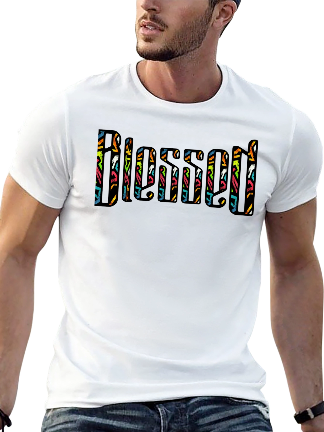 Blessed Graphic T-Shirt - Stylish Black Tee