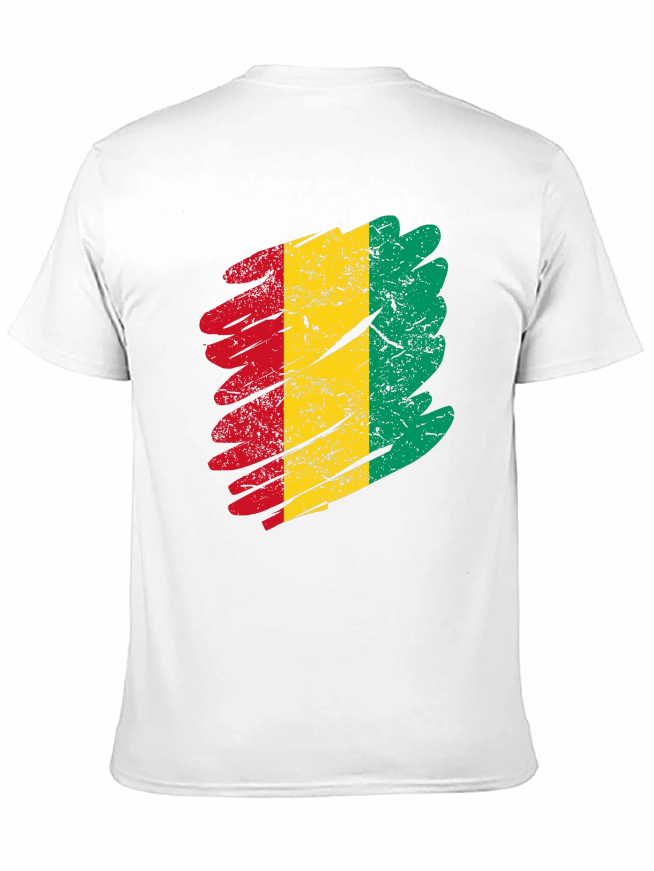 Guinea Flag Grunge T-Shirt - Black Tee