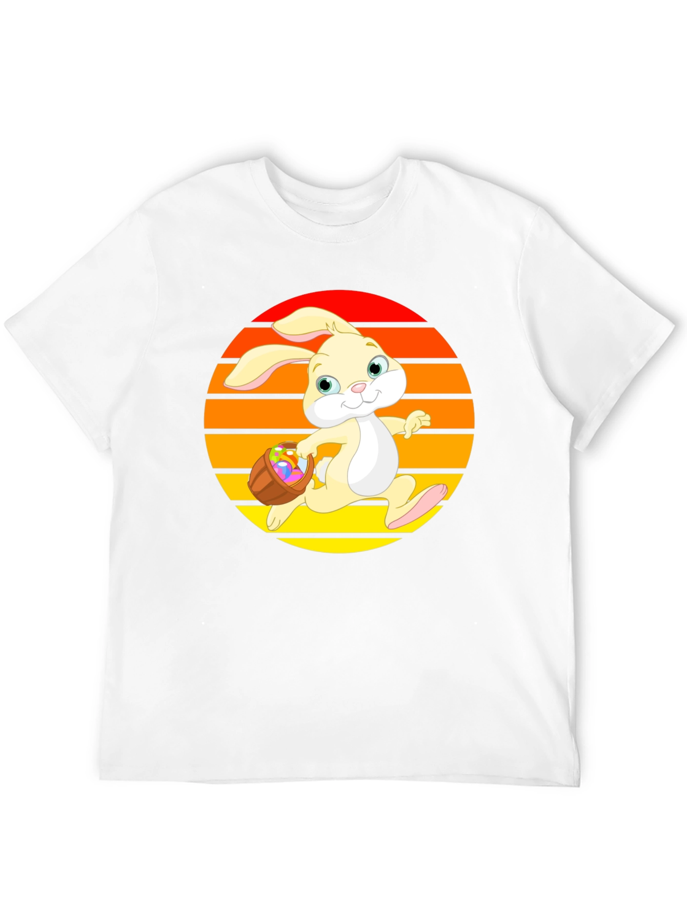 Easter Bunny Sunset Graphic Tee - Cute Holiday Apparel