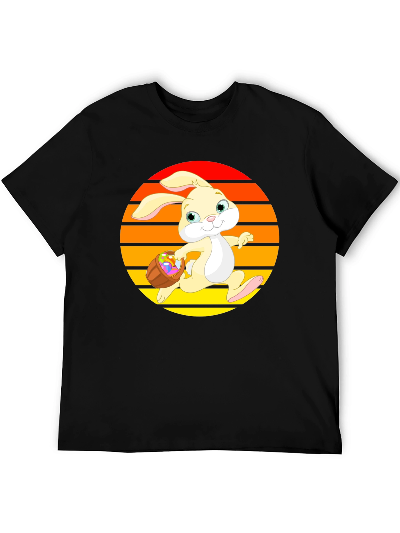 Easter Bunny Sunset Graphic Tee - Cute Holiday Apparel