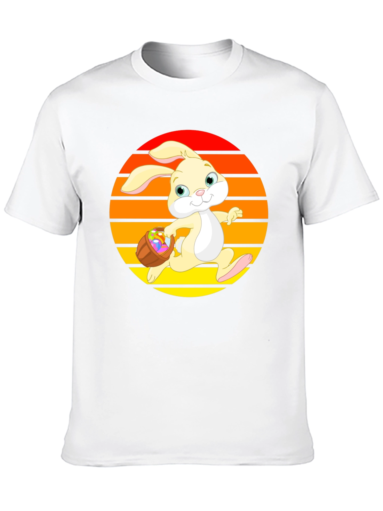 Easter Bunny Sunset Graphic Tee - Cute Holiday Apparel
