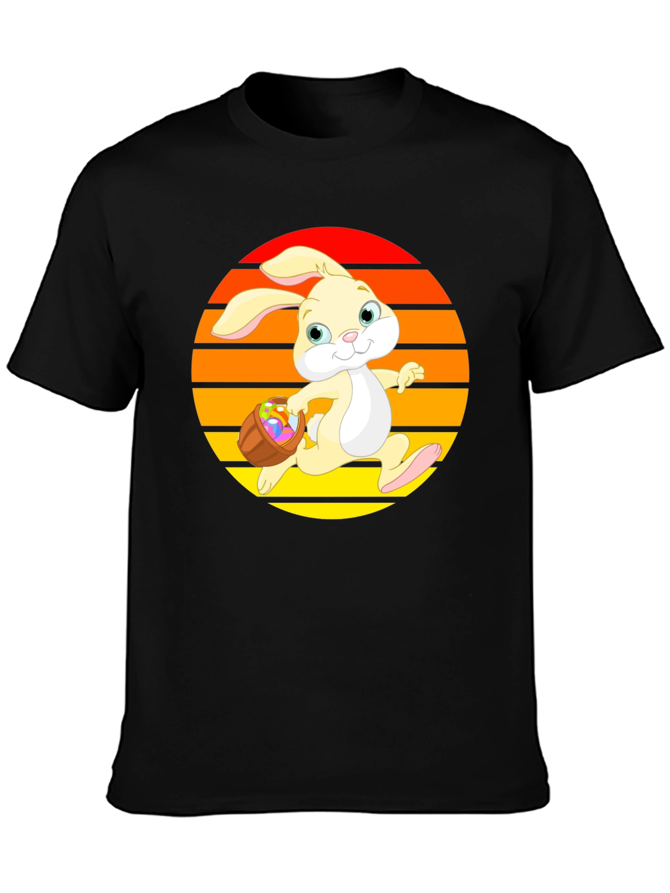 Easter Bunny Sunset Graphic Tee - Cute Holiday Apparel