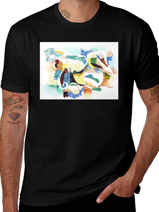 Abstract Art Graphic Tee - Modern Casual Wear