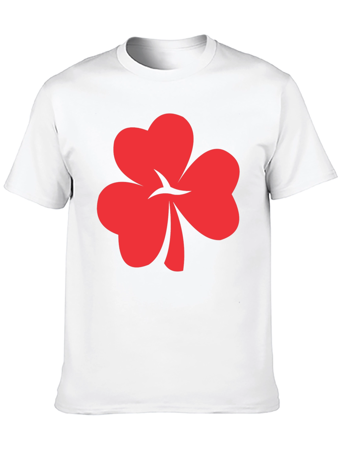 Red Shamrock Graphic Black Tee