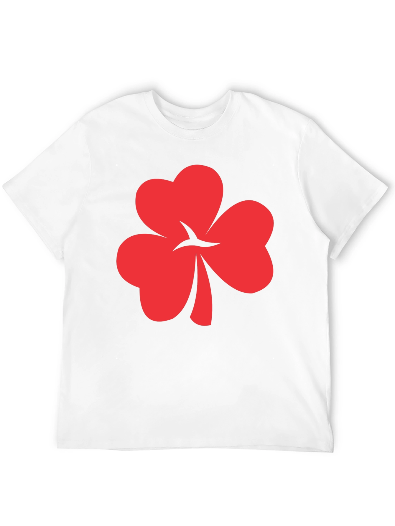 Red Shamrock Graphic Black Tee