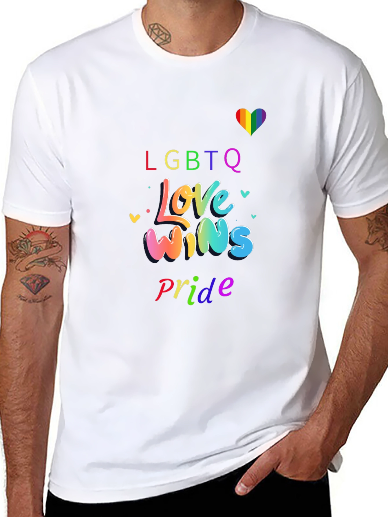 LGBTQ+ Pride Love Wins Graphic T-Shirt