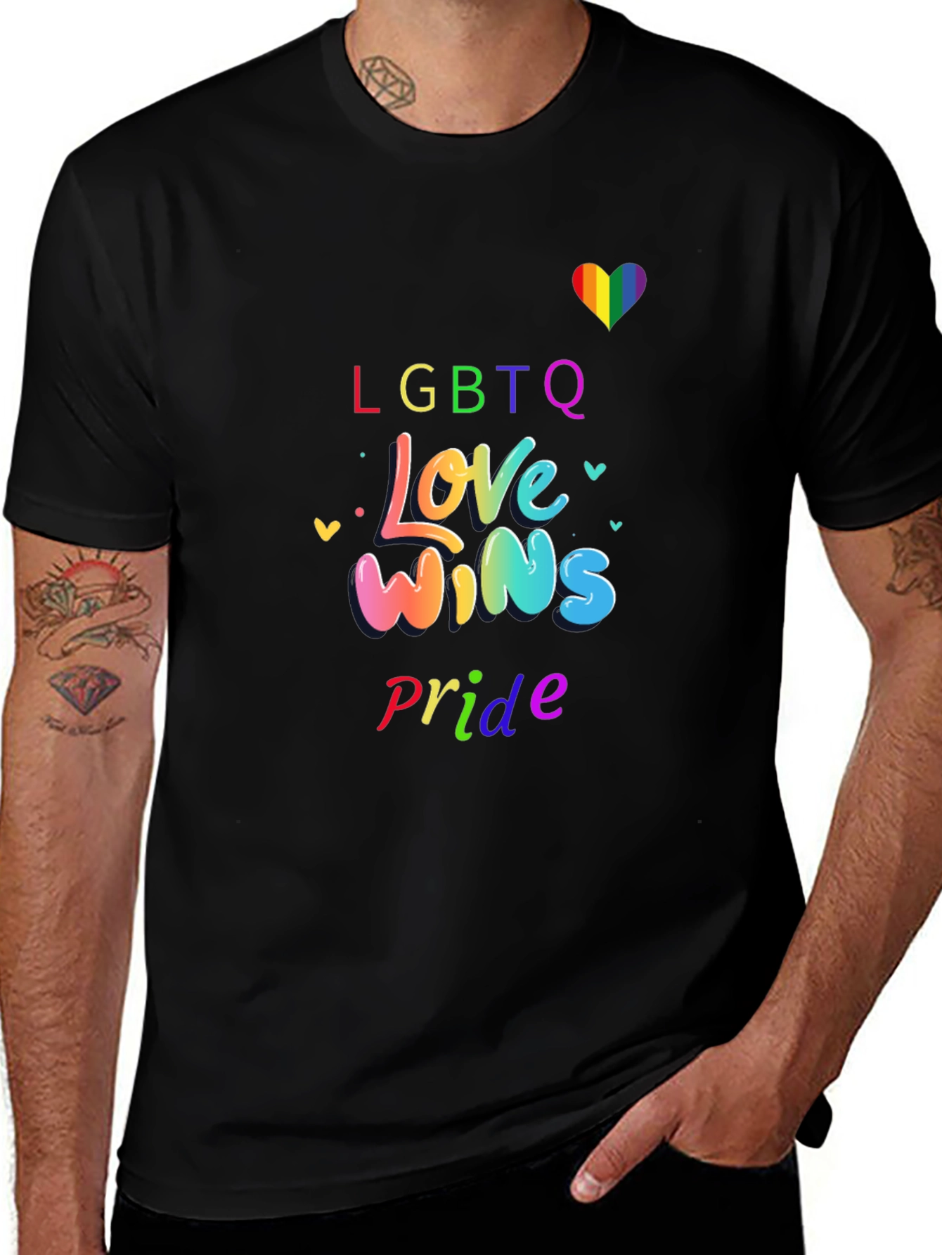 LGBTQ+ Pride Love Wins Graphic T-Shirt