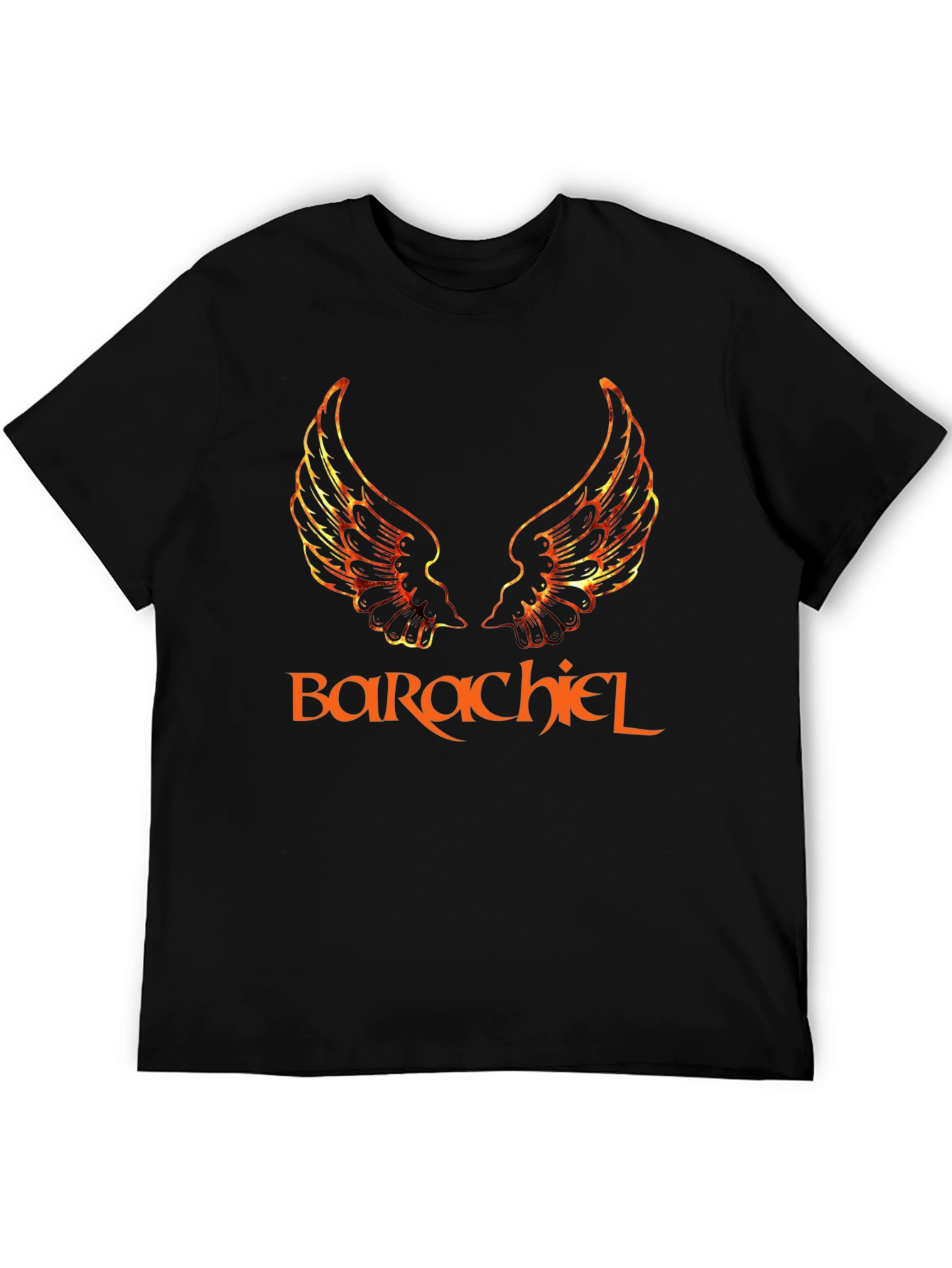 Barachiel Wings Graphic Black T-Shirt