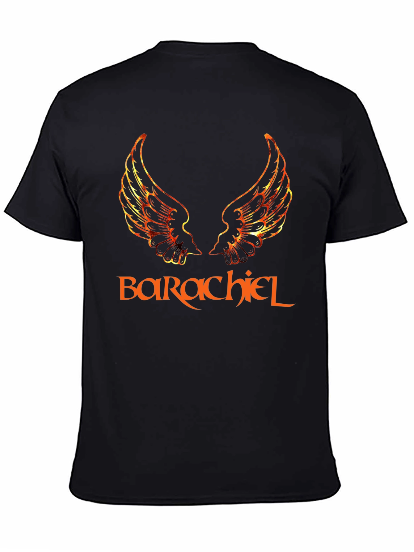 Barachiel Wings Graphic Black T-Shirt