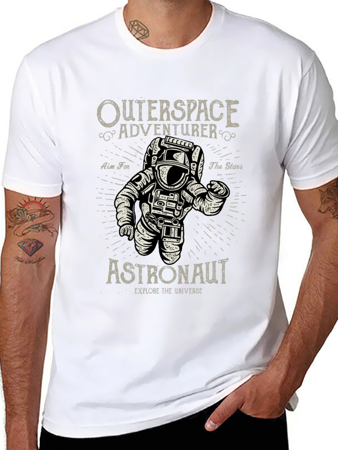 Outerspace Astronaut Graphic T-Shirt