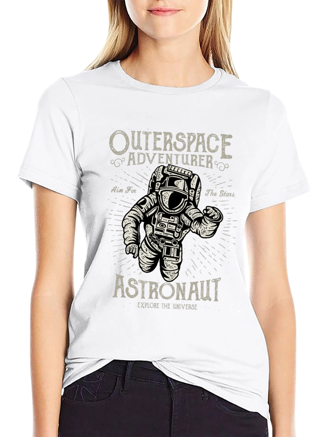 Outerspace Astronaut Graphic T-Shirt