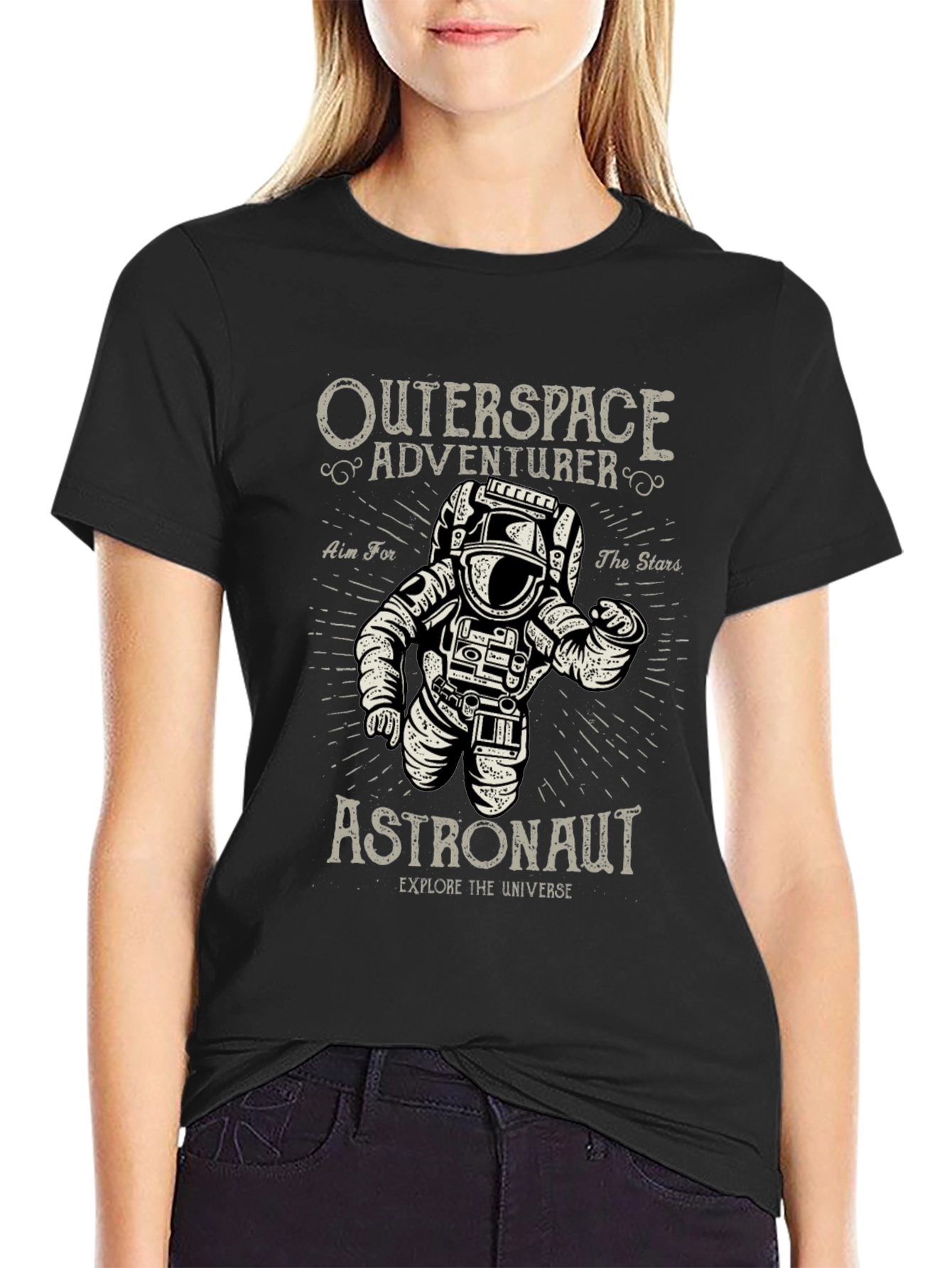 Outerspace Astronaut Graphic T-Shirt