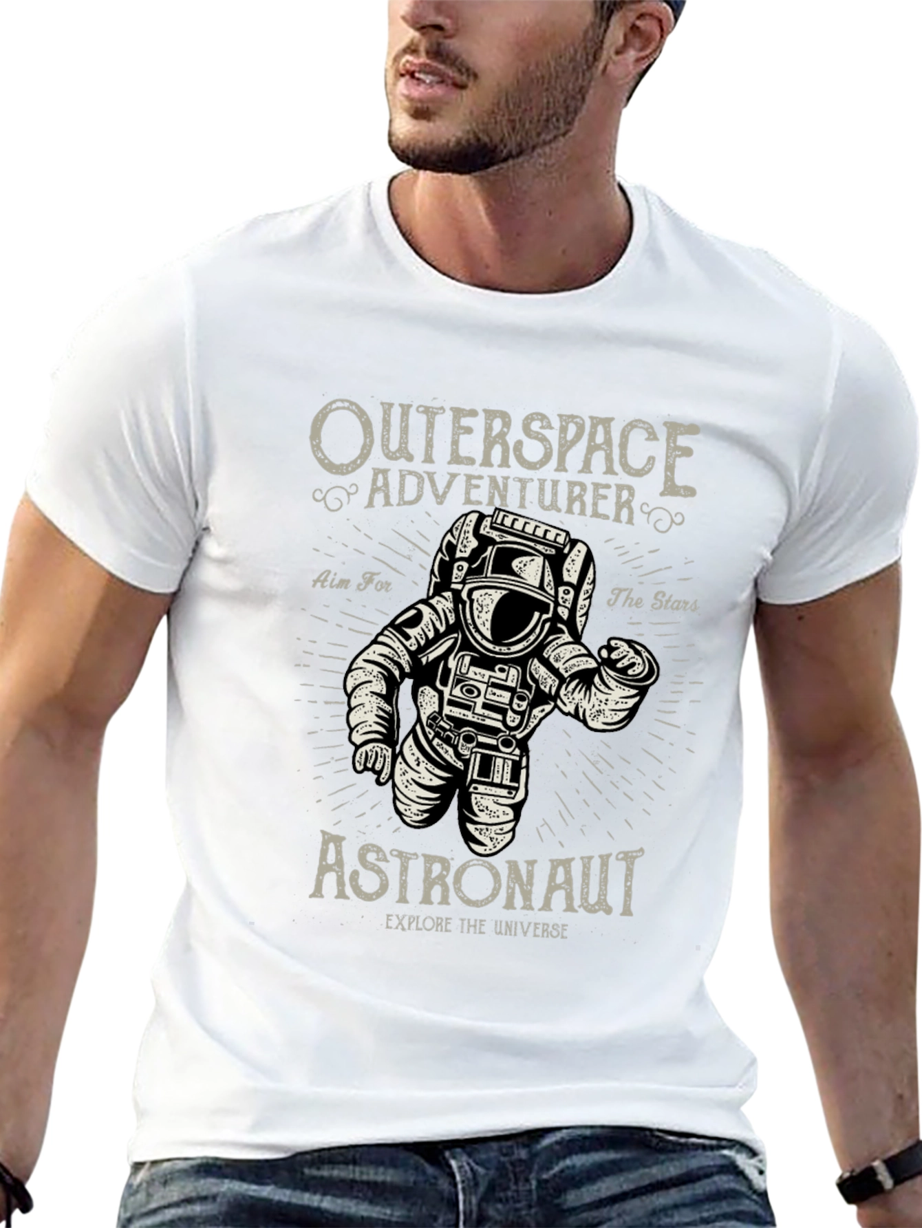 Outerspace Astronaut Graphic T-Shirt