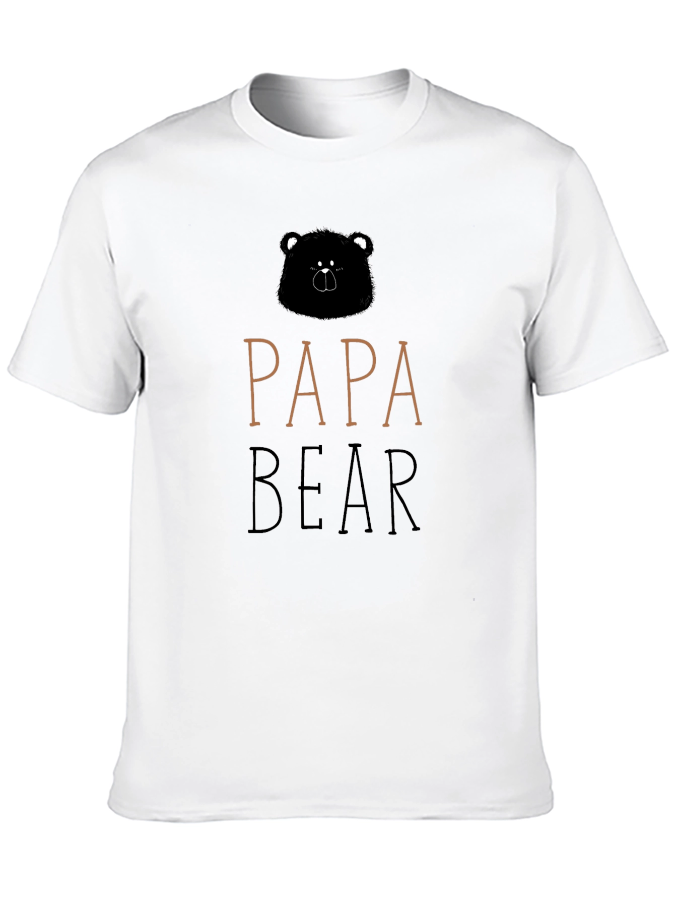 Papa Bear Graphic T-Shirt - Black Casual Tee