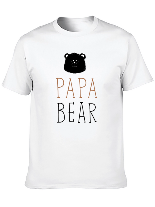 Papa Bear Graphic T-Shirt - Black Casual Tee