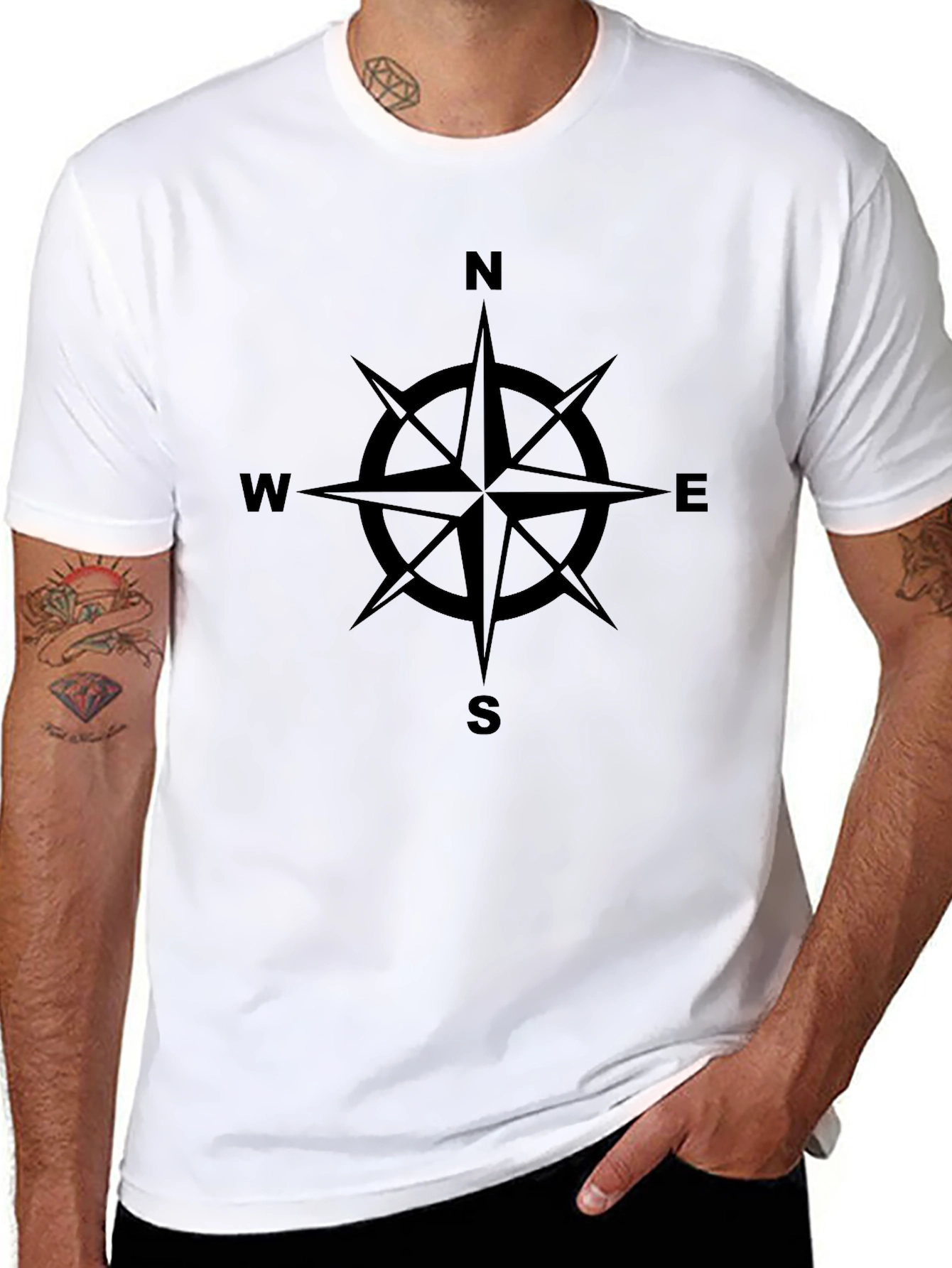 Compass Rose T-Shirt - Black