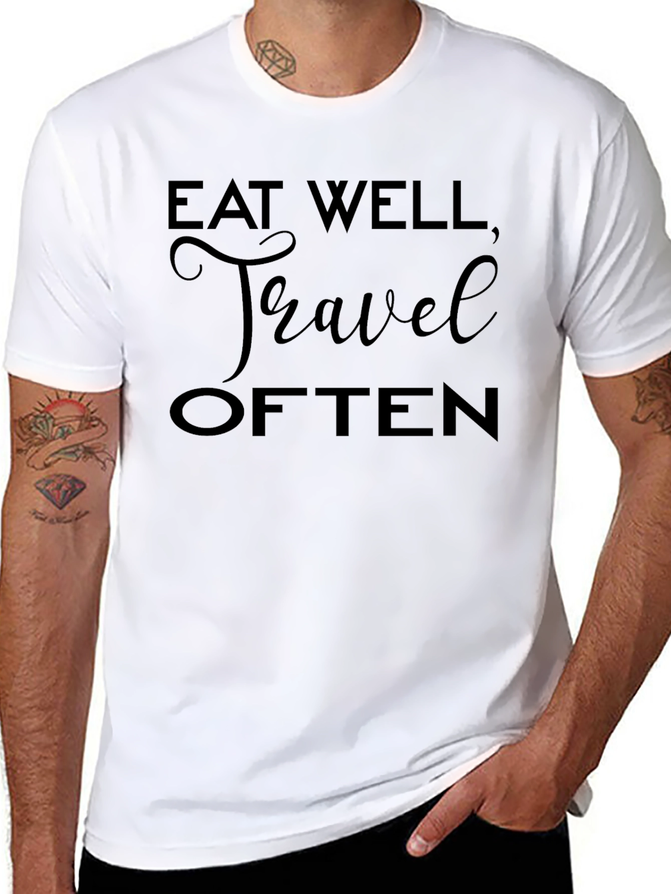 Eat Well Travel Often Graphic Tee