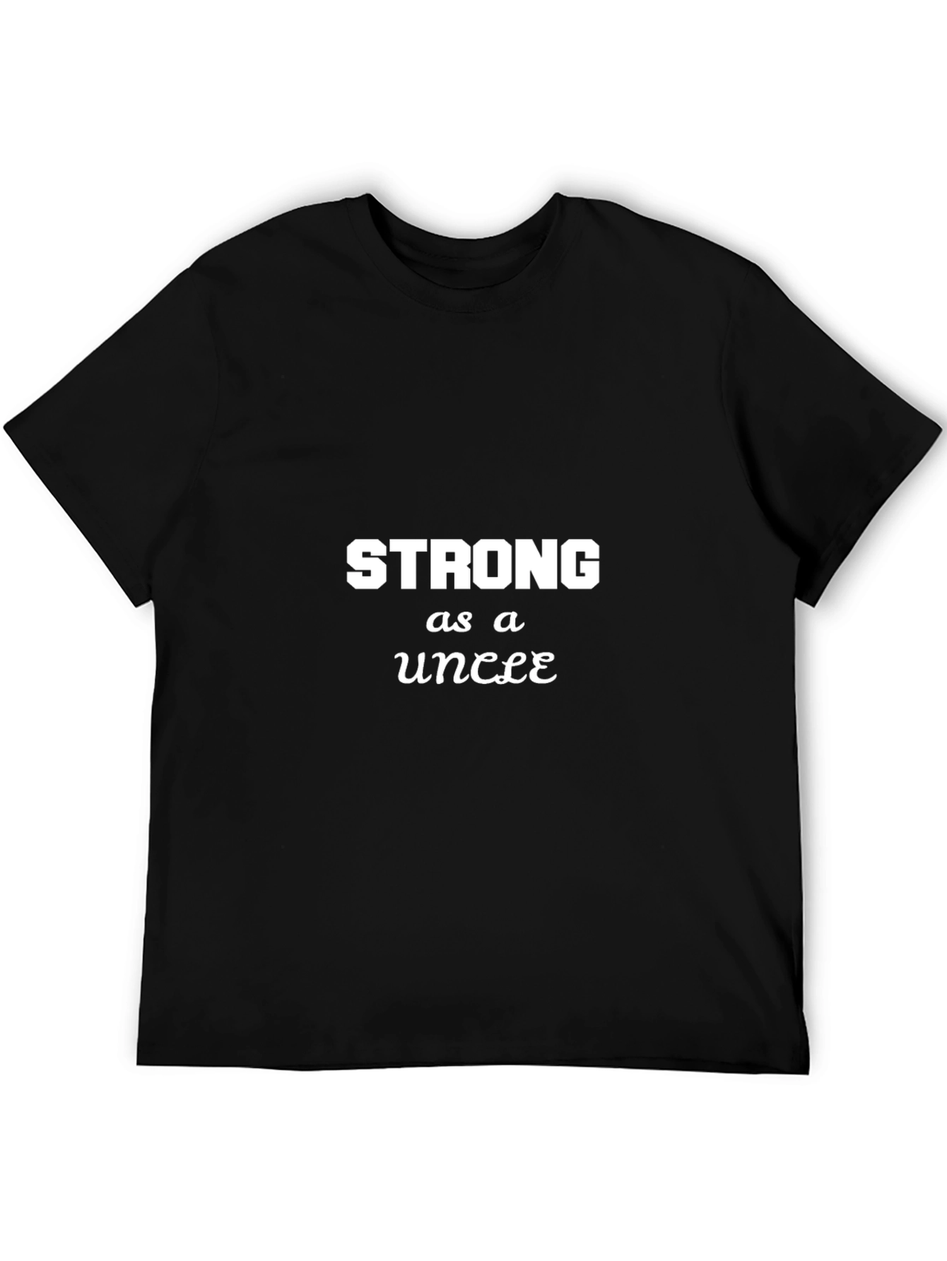 Strong As An Uncle Black Graphic Tee