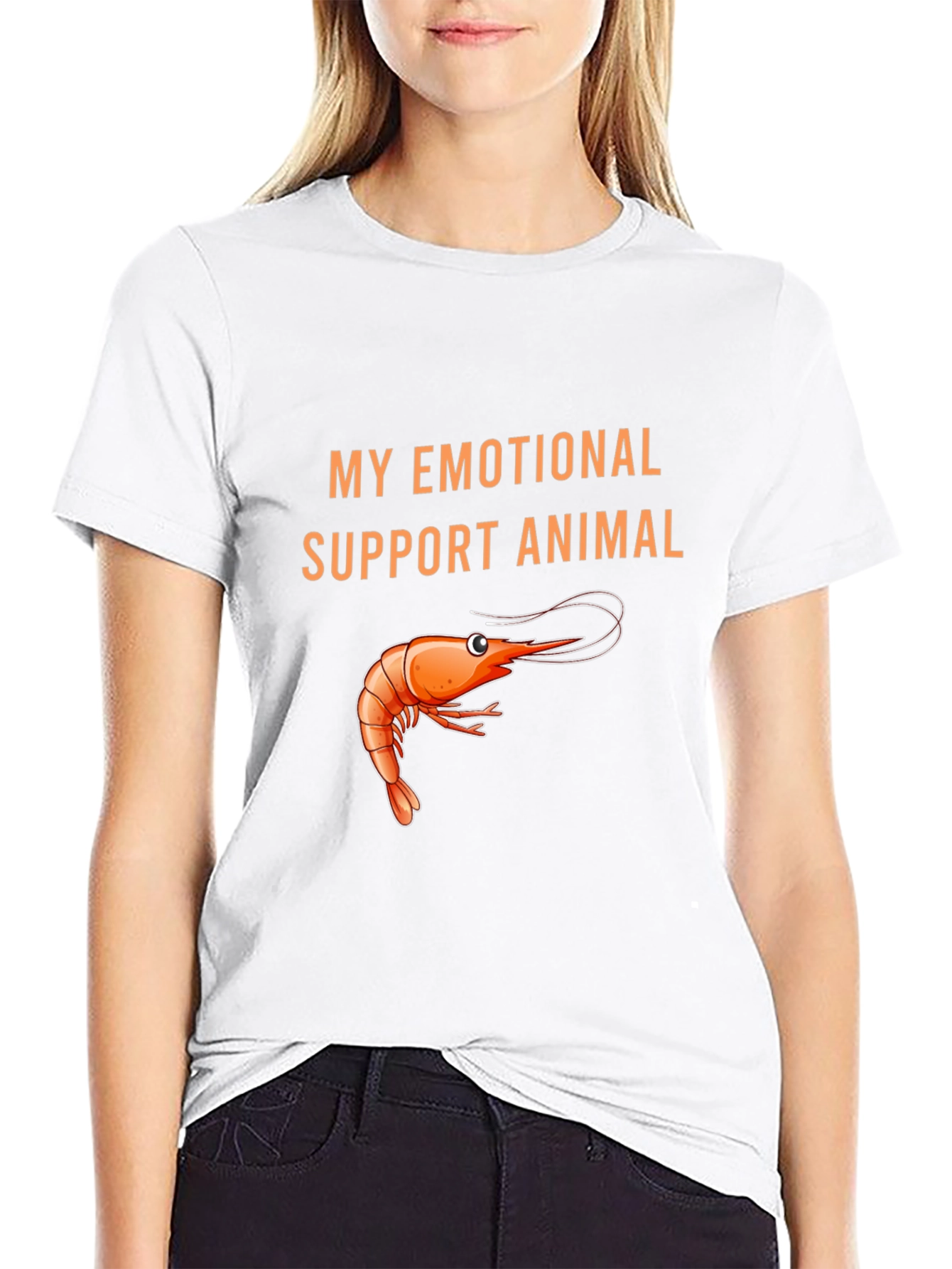 Emotional Support Animal Shrimp Graphic Tee