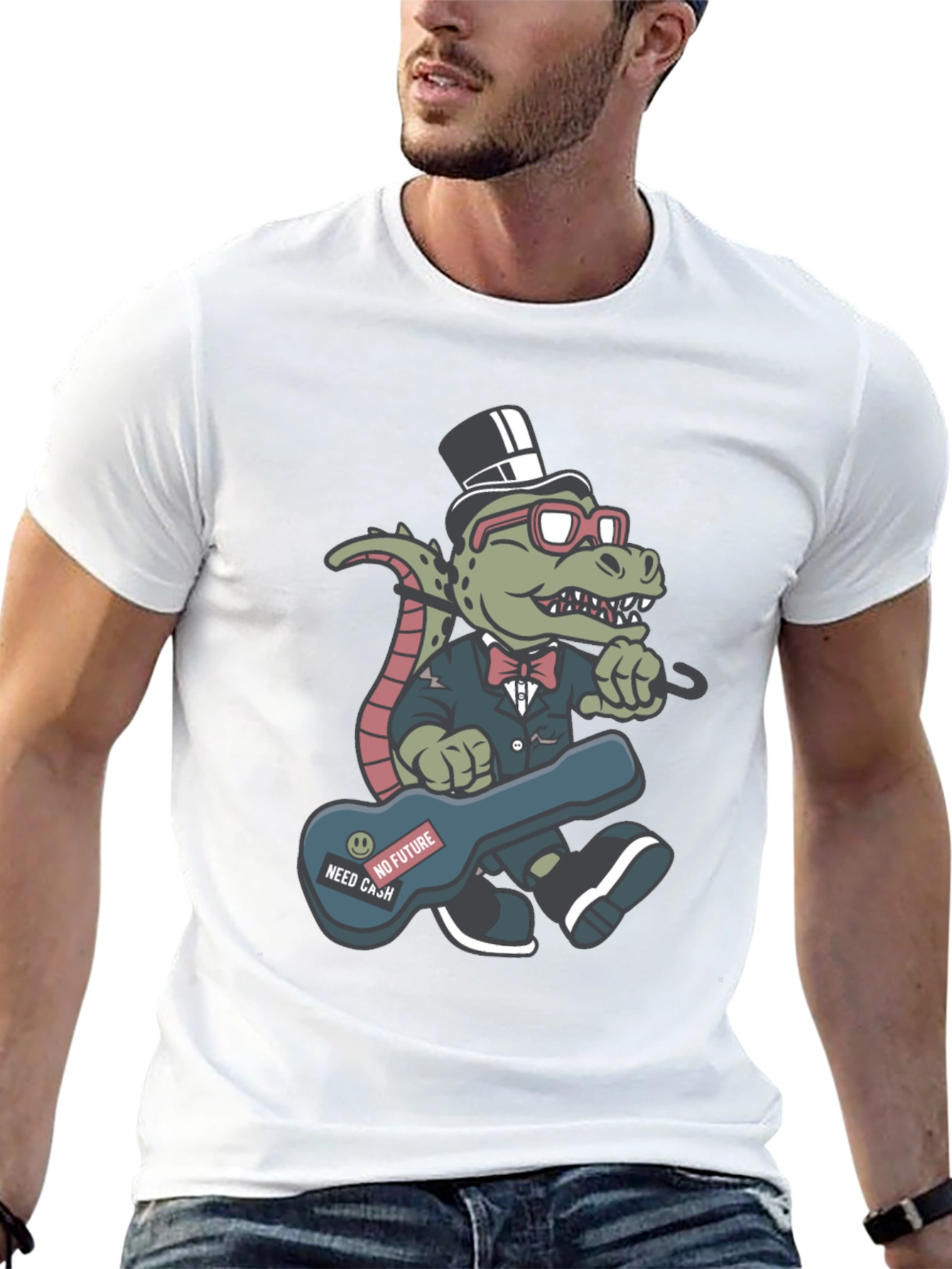 Dapper Gator Tee: No Future Need Cash