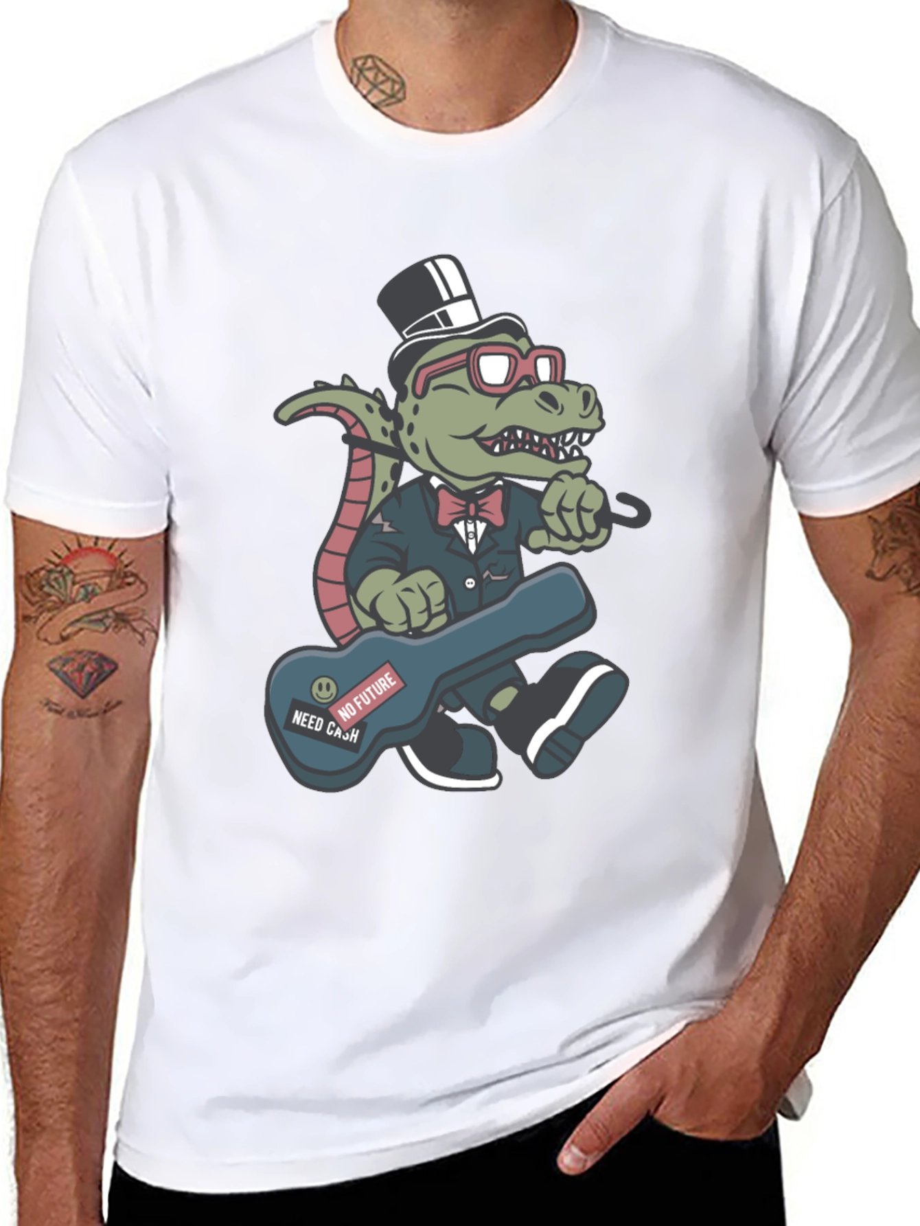 Dapper Gator Tee: No Future Need Cash